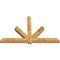 Ekena Millwork Kennewick Rough Sawn Timber Gable Bracket, Western Red Cedar, 96"W x 60"H x 6"D x 6"F, 15/12 Pitch GBW096X60X0606KEN00RWR - alternate 2